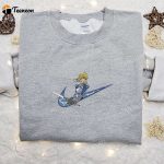 Saber x Swoosh Anime Embroidered Sweatshirt: Nike Inspired Shirt Perfect Family Gift