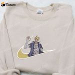 Sanji x Swoosh Anime Embroidered Hoodie: Cool Anime Clothing Perfect Family Gift