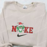 Santa Claus Cactus x Nike Christmas Embroidered Sweatshirt & Shirt: B Gift for Men Women Christmas Gift Ideas