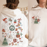 Christmas Santa Claus Shirt: Festive Sweatshirt with Sublimation Print for a Merry Holiday Season!