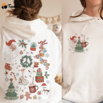 Christmas Santa Claus Shirt: Festive Sweatshirt with Sublimation Print for a Merry Holiday Season!