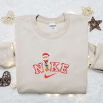 Santa Claus x Nike Embroidered Sweatshirt: B Gift for Men Women Christmas Gift Idea for Family – Nike Inspired Shirt