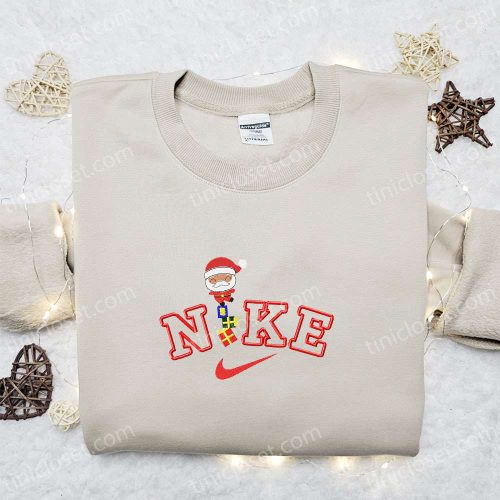 Santa Claus x Nike Embroidered Sweatshirt: B Gift for Men Women Christmas Gift Idea for Family – Nike Inspired Shirt