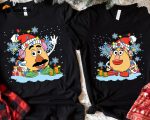 Christmas Disney Couple Matching T-shirt: Santa Mr and Mrs Potato Head – Festive Apparel for Couples!