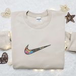 SB Jordan x Swoosh Embroidered Sweatshirt & Tom and Jerry Shirt: B Gift for Men Women Gift Ideas For All Occasions