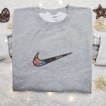 SB Jordan x Swoosh Embroidered Sweatshirt & Tom and Jerry Shirt: B Gift for Men Women Gift Ideas For All Occasions