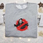 Scream Ghostface Embroidered Sweatshirt: A Must-Have for Horror Movie Fans! B Gift for Men Women Gift Idea!