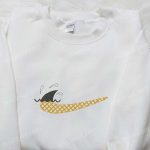 Premium Nike Inspired Embroidered Apparel: Shark Tail x Swoosh Shirt Hoodie & T-shirt