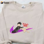 Shigeo Kageyama x Swoosh Anime Sweatshirt: Cool Embroidered Clothing Perfect Family Gift