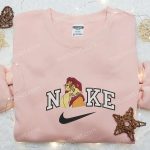 Disney Characters Embroidered Sweatshirt & T-shirt: Simba and Nala x Nike B Gift for Men Women Family Gift Ideas!