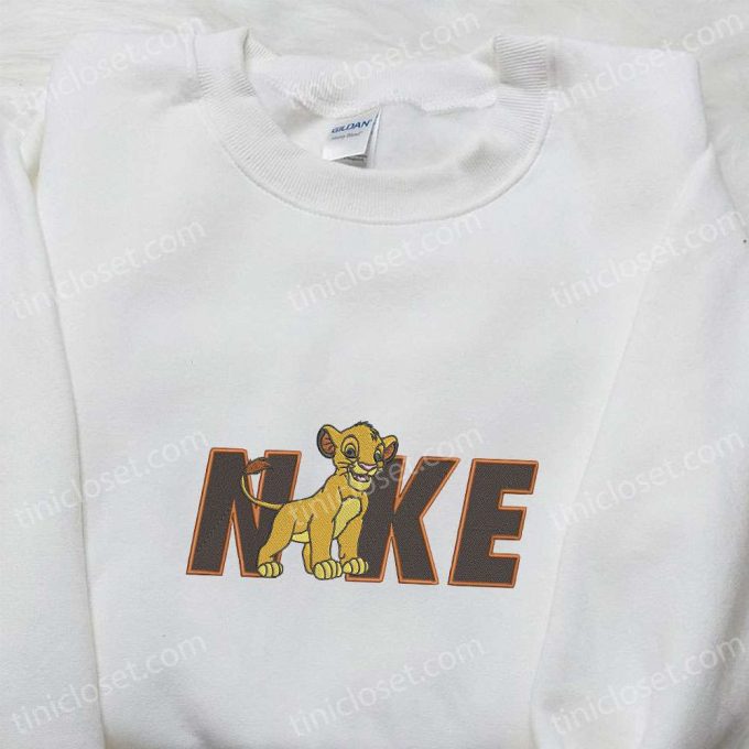 Simba Smile X Nike Embroidered Sweatshirt – The Lion King Shirt B Gift For Men Women Gift For All Occasions