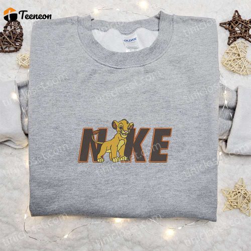 Simba Smile x Nike Embroidered Sweatshirt – The Lion King Shirt B Gift for Men Women Gift for All Occasions