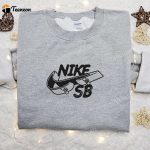 Skateboard x Swoosh Embroidered Sweatshirt: B Gift for Men Women Nike Inspired Shirt Ideal Family Gift