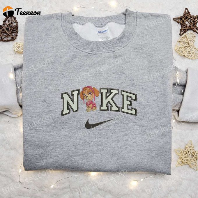 Skye X Nike Cartoon Embroidered Sweatshirt &Amp;Amp; Paw Patrol Shirt: B Gift For Men Women Family Gift Ideas