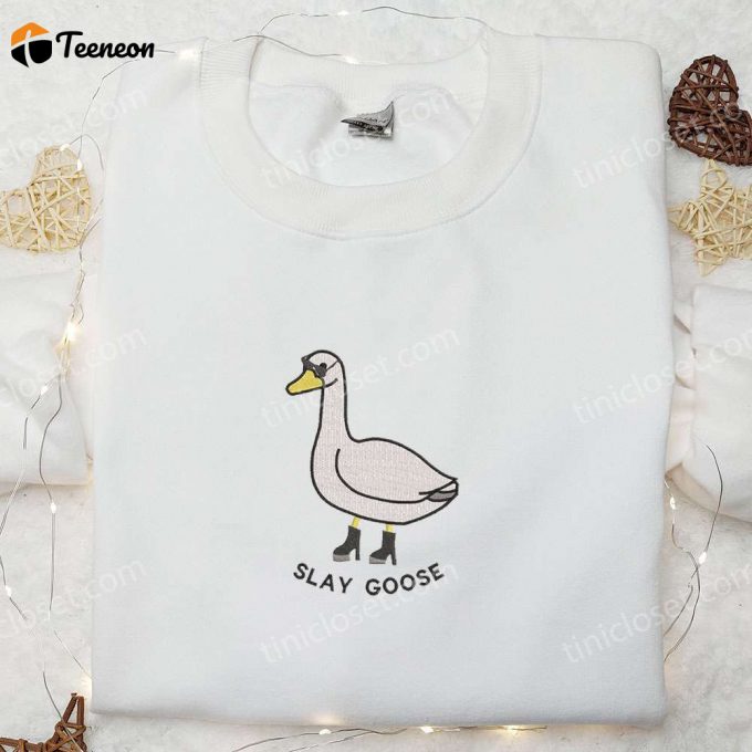 Slay Goose Embroidered Shirt: Animal &Amp;Amp; Funny D Gift For Men Women For Engaging Style