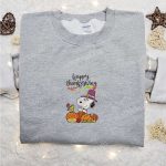 Snoopy and Woodstock Happy Thanksgiving Shirt & Peanuts Cartoon Hoodie – B Gift for Men Women Family Gifts