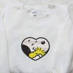 Snoopy & Woodstock Heart Shirt & Peanuts Cartoon Hoodie: Perfect Family Gifts