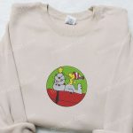 Snoopy & Woodstock Xmas Embroidered Shirt & Hoodie: Perfect Family Holiday Gifts