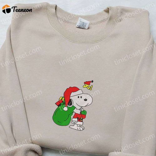 Snoopy & Woodstock Christmas Shirt & Peanuts Hoodie: B Gift for Men Women Family Gifts