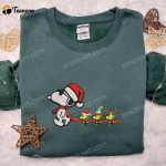 Snoopy & Woodstock Christmas Shirt & Peanuts Hoodie: B Gift for Men Women Family Gifts