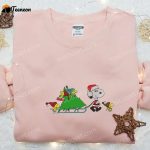 Snoopy & Woodstocks Christmas Embroidered Shirt Peanuts Cartoon Hoodie & Sweatshirt: F Gift for Men Women Apparel