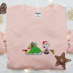 Snoopy & Woodstocks Christmas Embroidered Shirt Peanuts Cartoon Hoodie & Sweatshirt: F Gift for Men Women Apparel