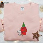 Snoopy Christmas House Embroidered Shirt Cartoon Hoodie & Sweatshirt – F Gift for Men Women Holiday Apparel