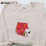 Snoopy Christmas House Embroidered Shirt & Peanuts Cartoon Hoodie: B Gift for Men Women Family Christmas Gifts