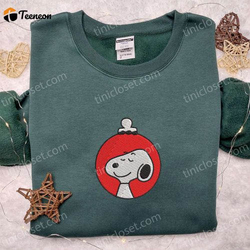 Snoopy Christmas House Embroidered Shirt & Peanuts Cartoon Hoodie: B Gift for Men Women Family Christmas Gifts