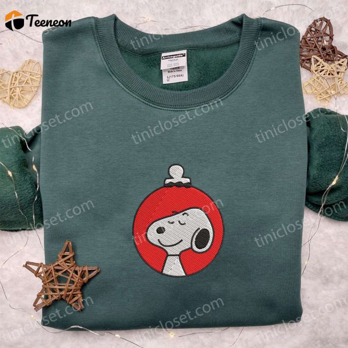 Snoopy Christmas Ornament Embroidered Shirt &Amp;Amp; Hoodie: Perfect Family Gifts