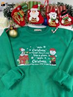 Get Festive with Snoopy: Stylish Christmas Sweatshirt for a Cozy Holiday Look