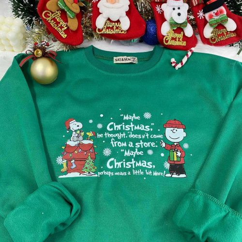 Get Festive with Snoopy: Stylish Christmas Sweatshirt for a Cozy Holiday Look