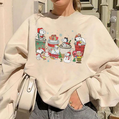 Snoopy Christmas Shirt: Cozy up with a Latte and Festive Style!