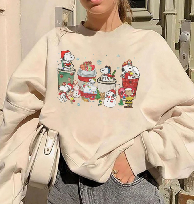 Snoopy Christmas Shirt: Cozy Up With A Latte And Festive Style!