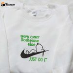 Snoopy Just Do It x Nike Embroidered Tshirt – Nike Inspired Shirt Perfect Family Gift