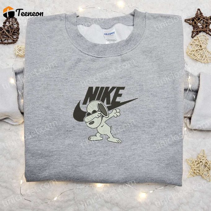 Snoopy Swag X Nike Cartoon Embroidered Hoodie &Amp;Amp; Disney Characters Shirt: B Gift For Men Women Family Gift Ideas