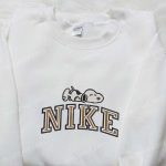 Snoopy Tired x Nike Embroidered Sweatshirt & Peanuts Disney Plus Shirt: B Gift for Men Women Gift Ideas for All Occasions