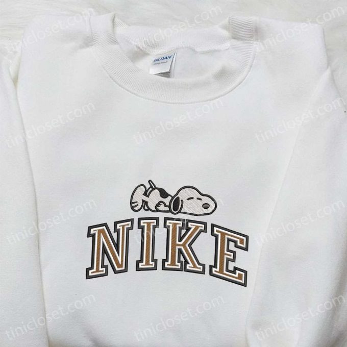 Snoopy Tired X Nike Embroidered Sweatshirt &Amp; Peanuts Disney Plus Shirt: B Gift For Men Women Gift Ideas For All Occasions