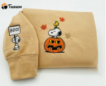 Snoopy Woodstock Fall Embroidered Shirt: Cozy & Stylish Apparel for Autumn Fun!