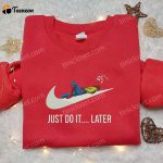 Spider-Man Just Do It Later x Swoosh Hoodie Marvel Cinematic Universe B Gift for Men Women Family Gift