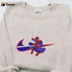 Spider-Man Movie x Swoosh Embroidered Hoodie: Marvel Cinematic Universe s B Gift for Men Women Family Gift Idea