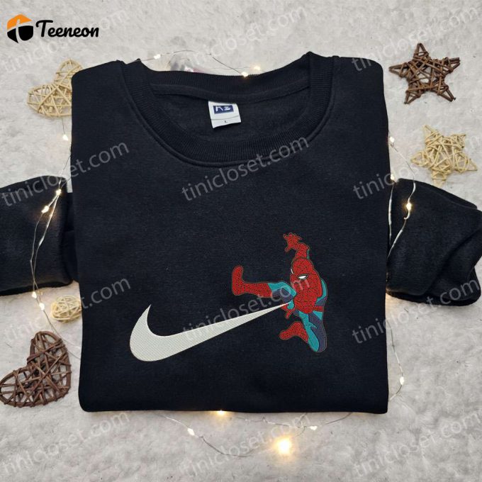 Spider-Man X Swoosh Movie Embroidered Shirt: Marvel Comics B Gift For Men Women Gift For Family