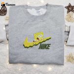 SpongeBob x Swoosh Cartoon Embroidered Sweatshirt Disney Characters Shirt – B Gift for Men Women Family Gift Ideas