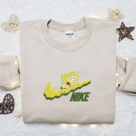 SpongeBob x Swoosh Cartoon Embroidered Sweatshirt Disney Characters Shirt – B Gift for Men Women Family Gift Ideas