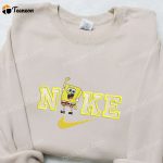 Spongebob x Nike Cartoon Embroidered Shirt: Nike Inspired T-shirt Perfect Family Gift Idea