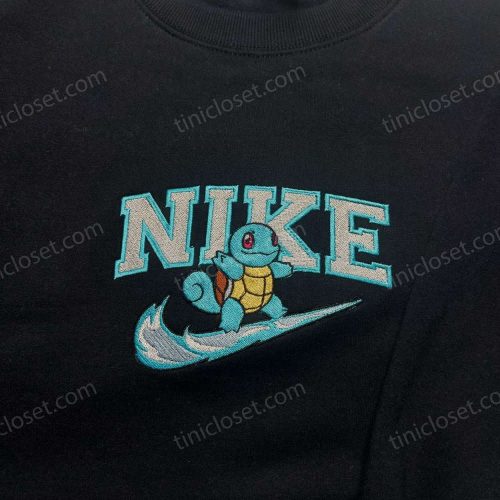 Squirtle Nike Embroidered Sweatshirt & Pokemon Shirt: Perfect Anime Gifts for Fans