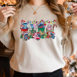 Stitch and Angel Coffee Cup Christmas Shirt – Festive Disney Apparel for Coffee Lovers