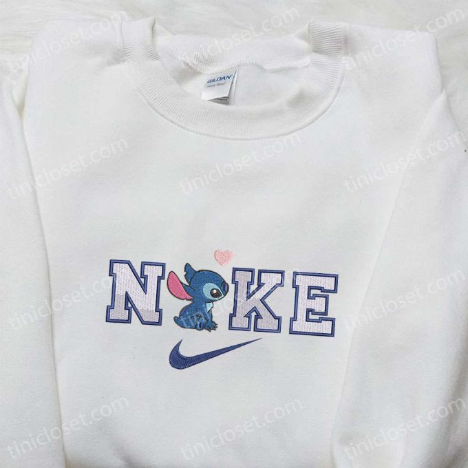 Stitch Love X Nike Embroidered Sweatshirt &Amp; Disney Characters Hoodie: B Gift For Men Women Valentine’s Day Gift Ideas