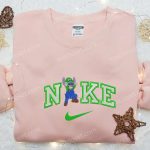 Disney Characters Embroidered Hoodie – Stitch Luigi x Nike Cartoon Sweatshirt Perfect Birthday Gift Idea