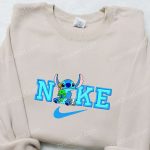 Stitch Oogie Boogie x Nike Cartoon Embroidered Sweatshirt – Disney Characters Hoodie B Gift for Men Women Birthday Gift Ideas